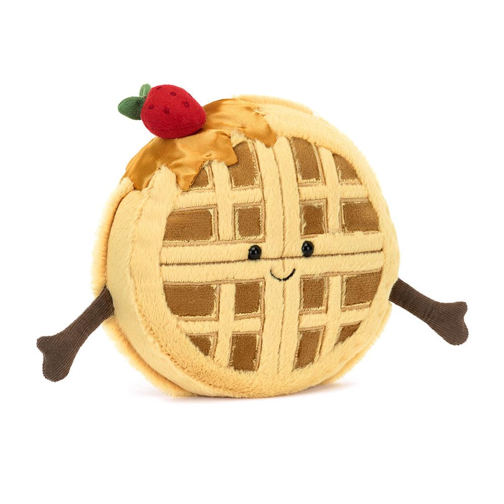 Jellycat Amuseables Rene Waffle with golden fur, perfect for comforting daytime cuddles.