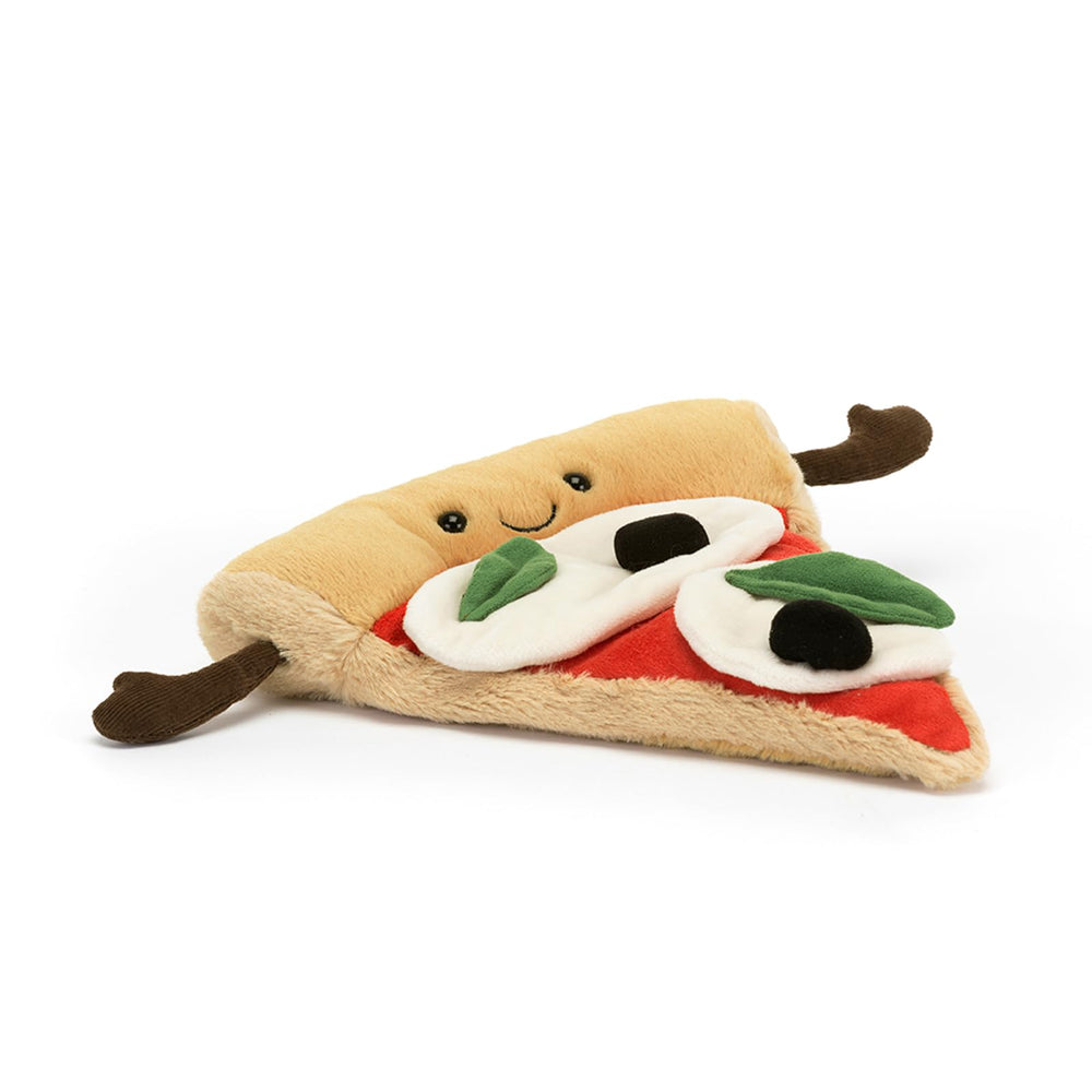 Jellycat Amuseables Slice of Pizza crust detail, soft and cozy for comforting hugs