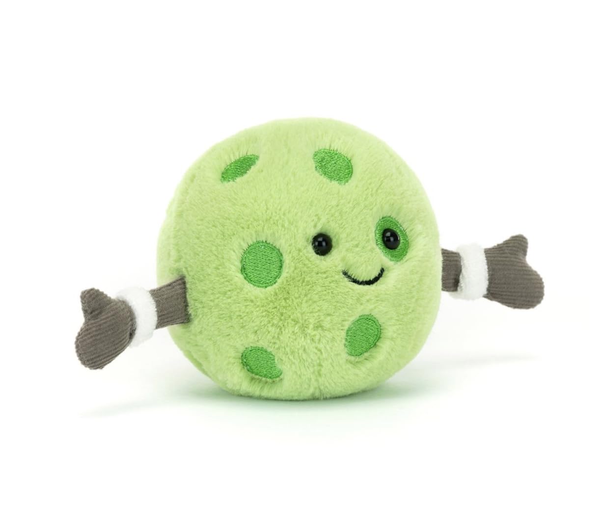 Jellycat Amuseables Sports Pickleball 3 front view, soft plush for cozy hugging
