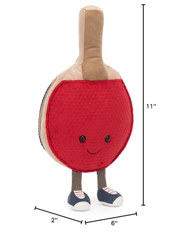 Sporty decor piece for desks and playrooms with cuddly charm.
