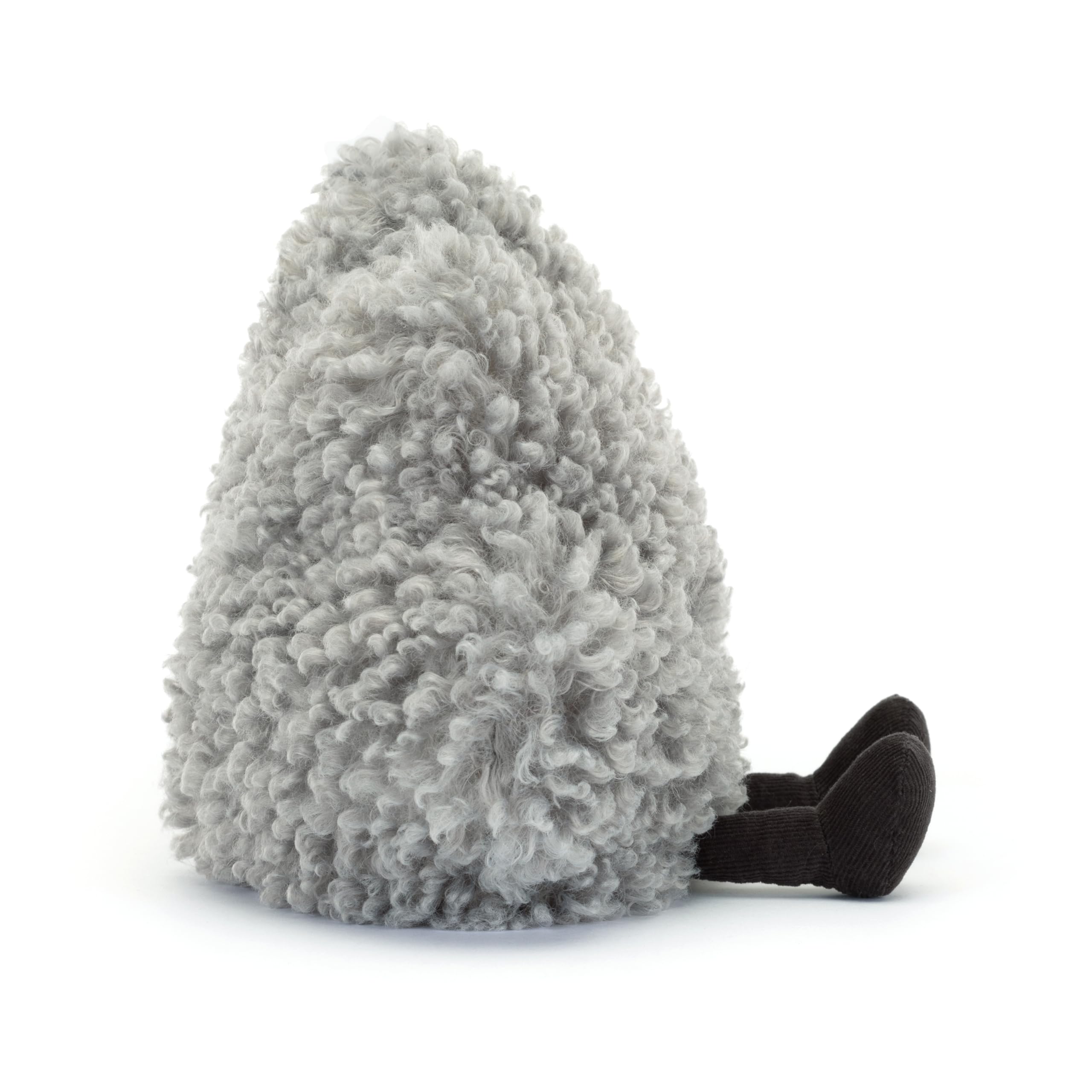 Jellycat Amuseables Storm Cloud wearing charcoal boots for playful charm