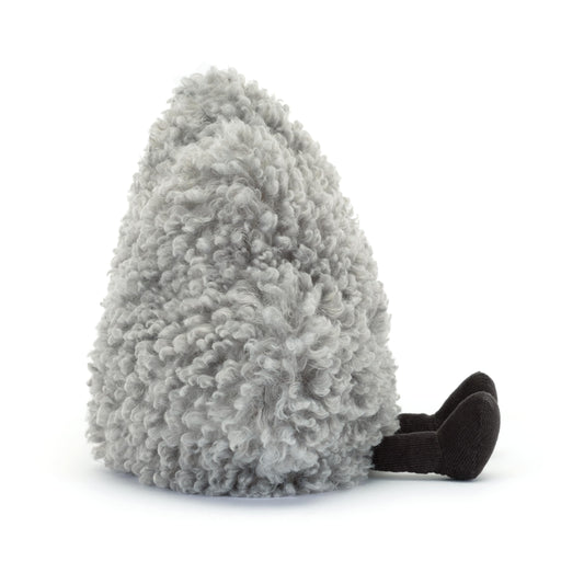Jellycat Amuseables Storm Cloud wearing charcoal boots for playful charm