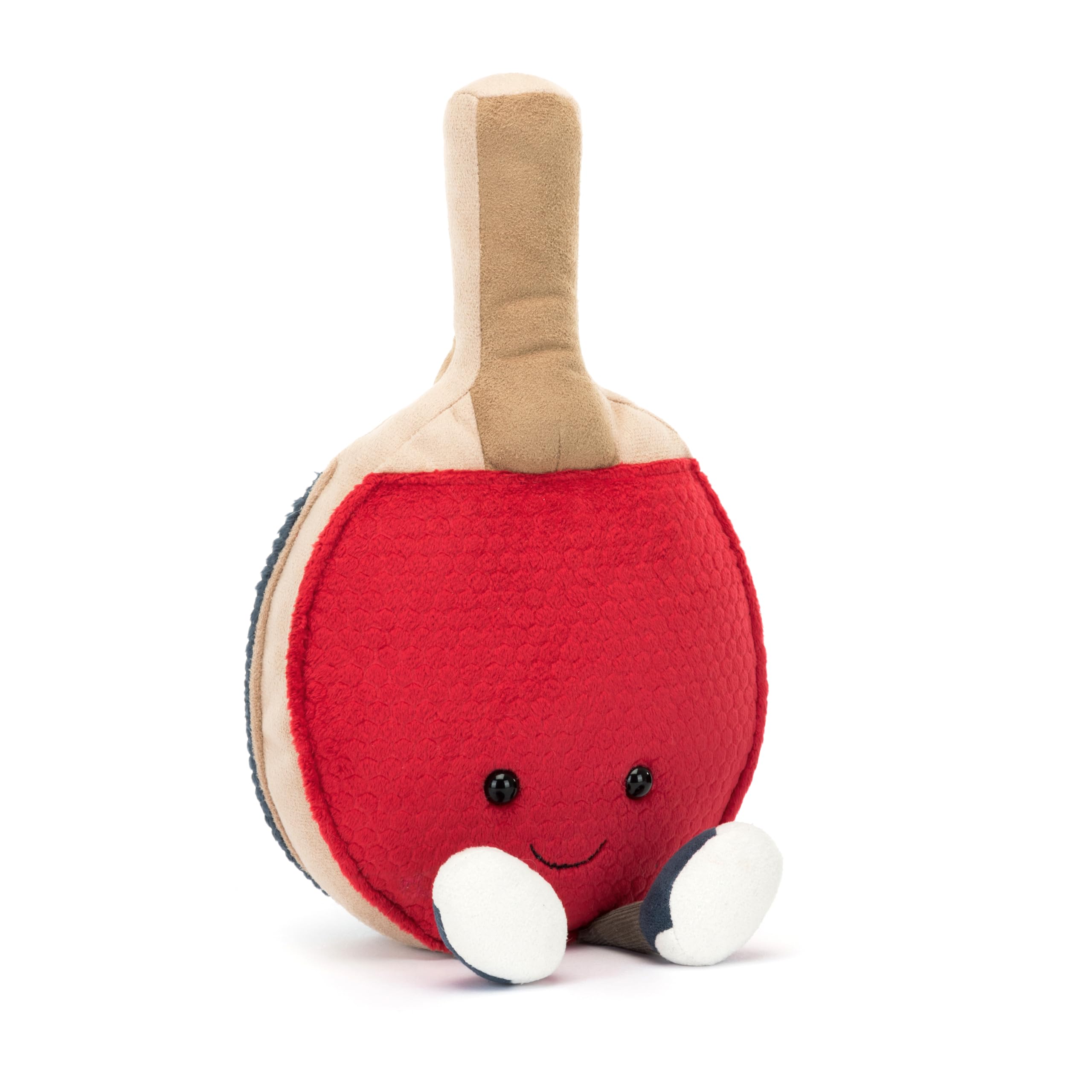 Jellycat Amuseables table tennis paddle plush with soft suedette handle for cozy play.