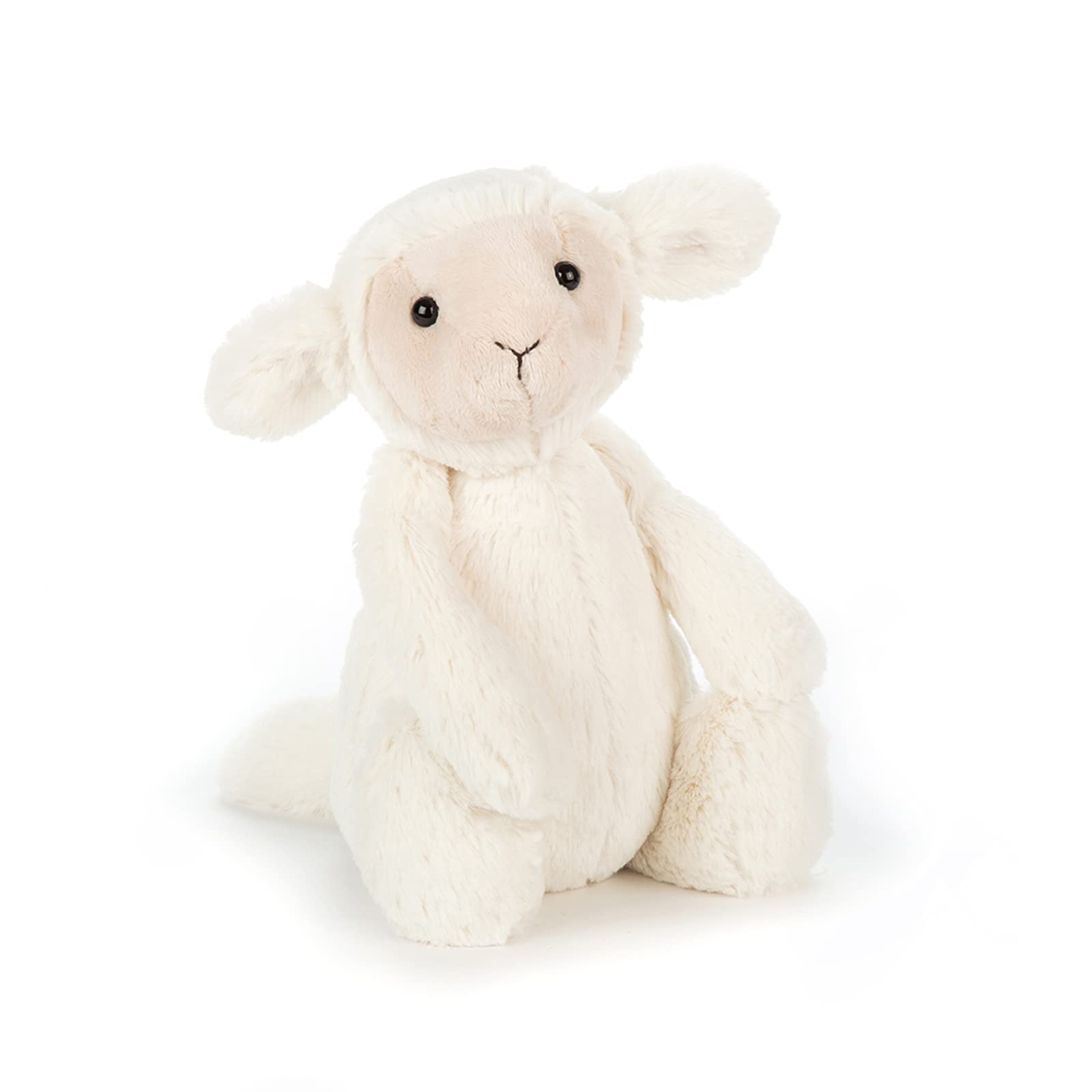 Jellycat Bashful Lamb medium with buttercream fur ready for nursery snuggles