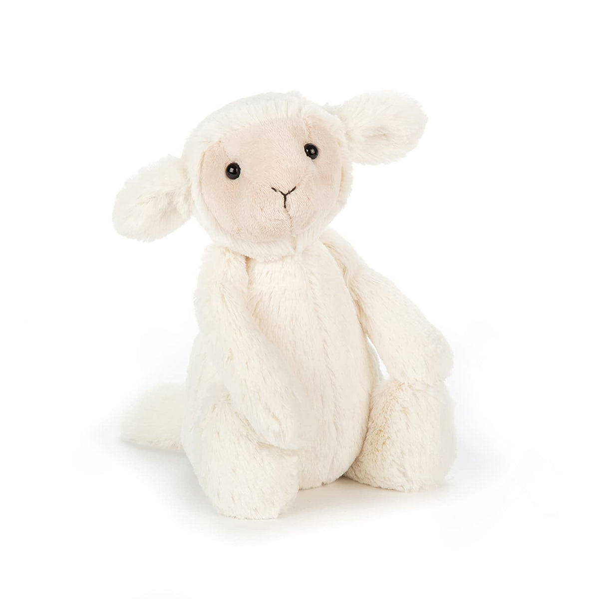 Jellycat Bashful Lamb medium with buttercream fur ready for nursery snuggles