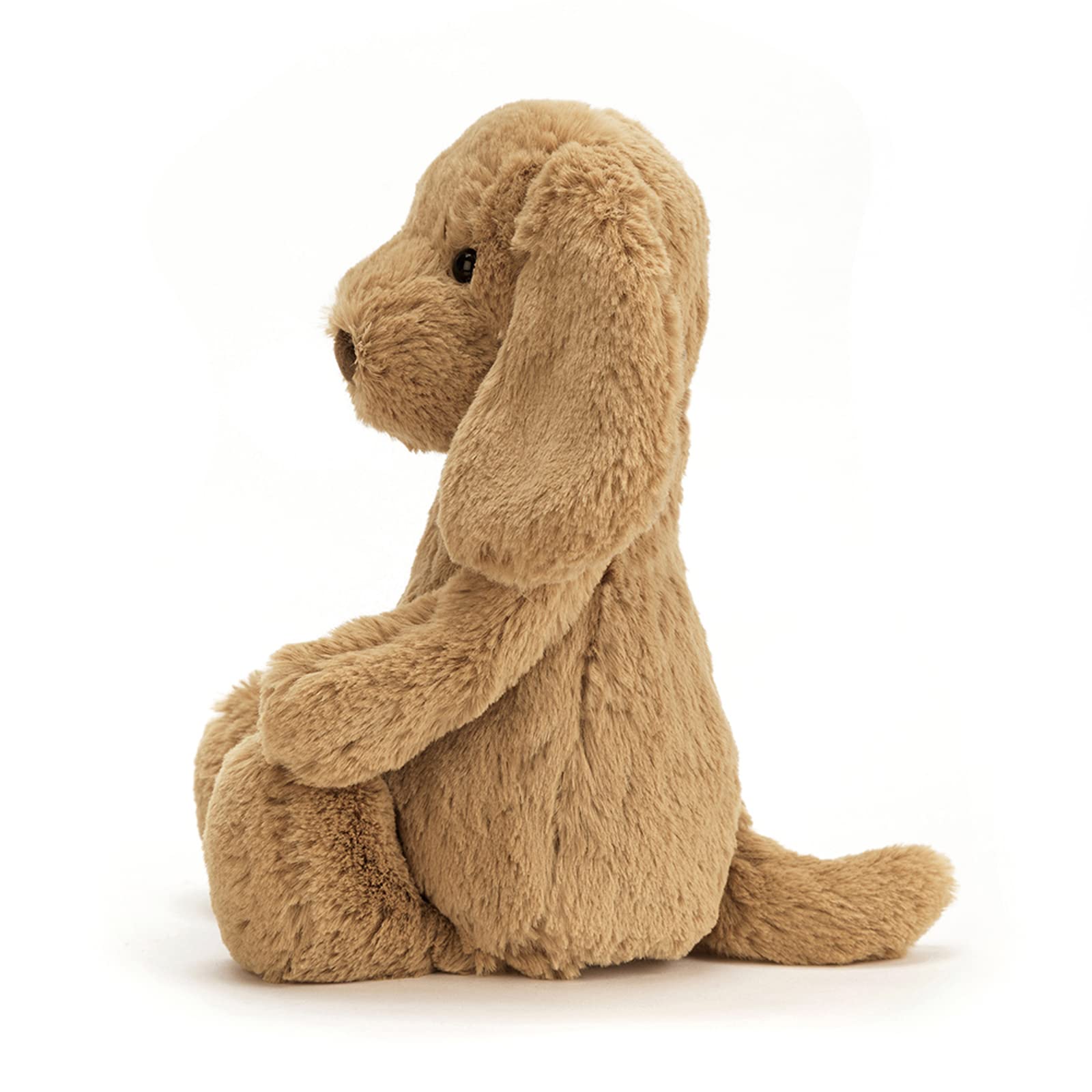 Jellycat Bashful Toffee Puppy face-detail-nose captures a warm expression for imaginative play.