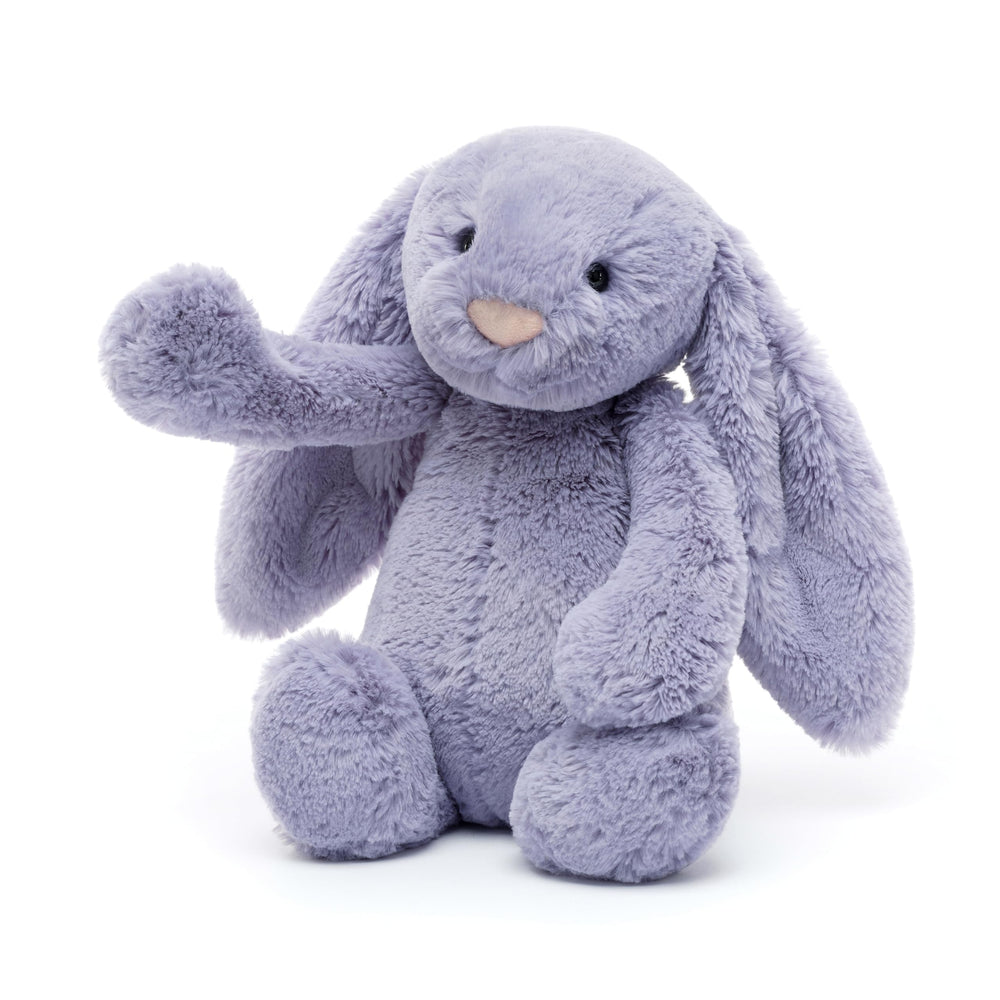 Jellycat Bashful Viola Bunny 12-inch size fits on shelves.