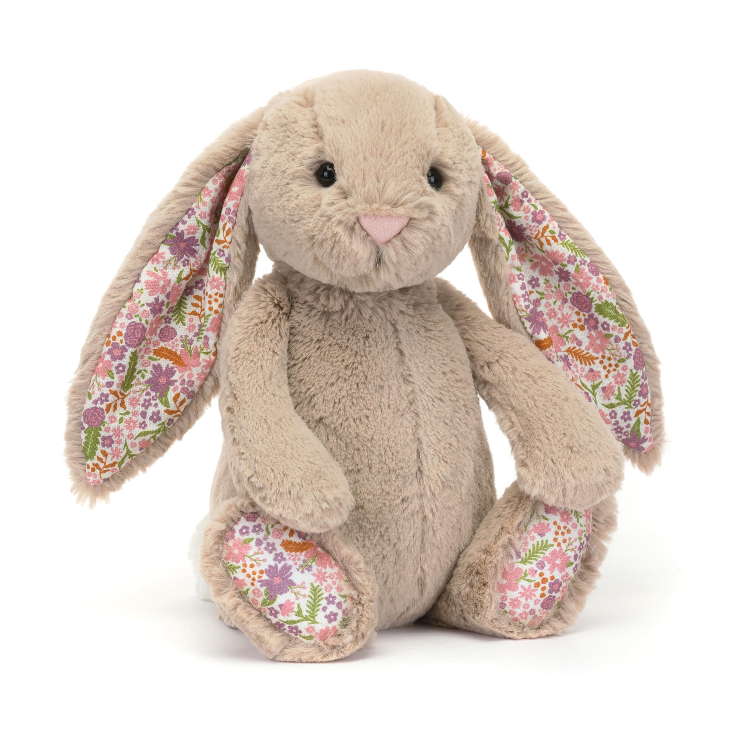 Jellycat Blossom Beige Bunny floral ears, ideal for imaginative play