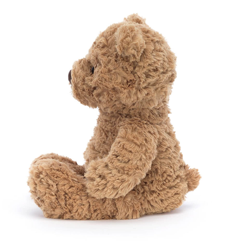 Jellycat Bumbly Bear rounded ears emphasize a friendly, huggable look