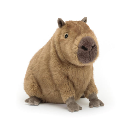 Jellycat Clyde Capybara toy cuddly body invites cozy snuggles and imaginative play.