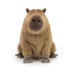 Jellycat Clyde Capybara toy dimensions demonstrate a perfect tabletop display or play friend.