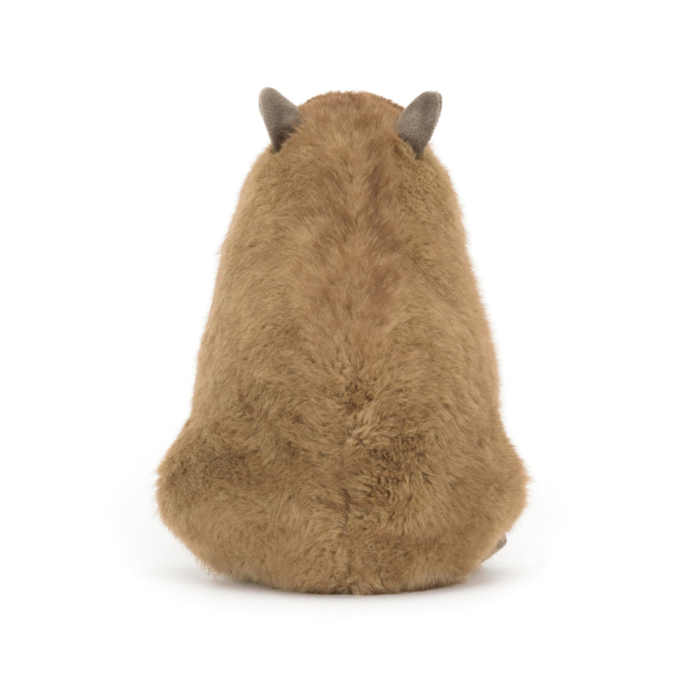 Jellycat Clyde Capybara toy soft fabric delivers premium softness for bedtime hugs.
