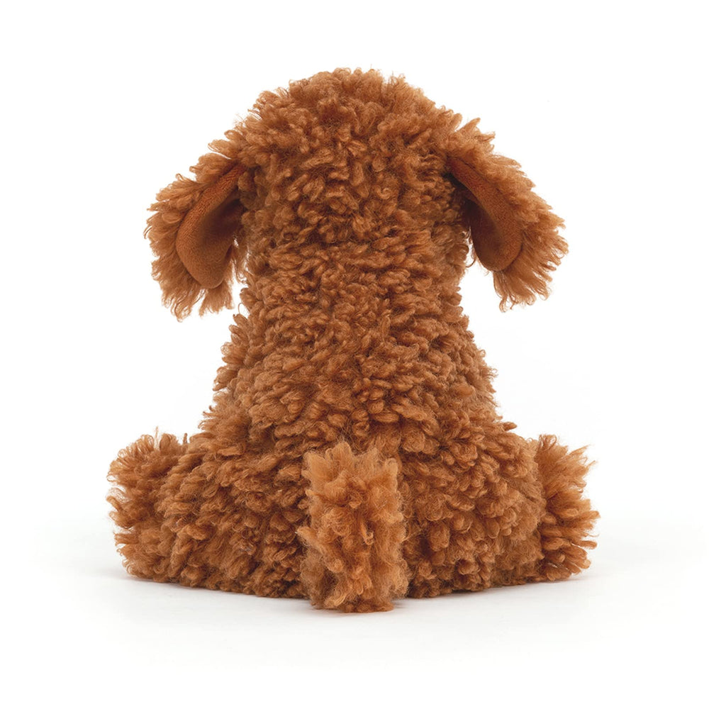 Jellycat Cooper Doodle Dog plush texture, long-lasting comfort and warmth.