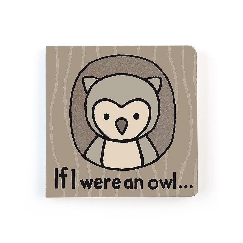 Jellycat If I Were an Owl board book cover with bright colors for baby sensory play.