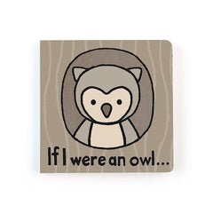 Jellycat If I Were an Owl board book cover with bright colors for baby sensory play.