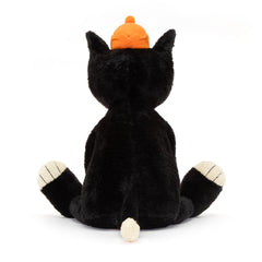 Jellycat Jack wearing orange crown adds playful charm and recognizability