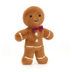 Jellycat Jolly Gingerbread Fred shows compact dimensions for easy display and gifting.