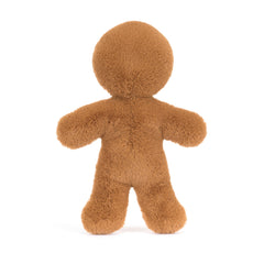 Jellycat Jolly Gingerbread Fred in soft cinnamon fur is perfect for snuggling.