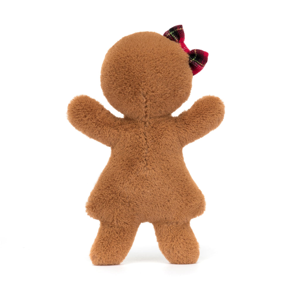 Jellycat Jolly Gingerbread Ruby 7-inch plush with soft cinnamon fur for snuggling