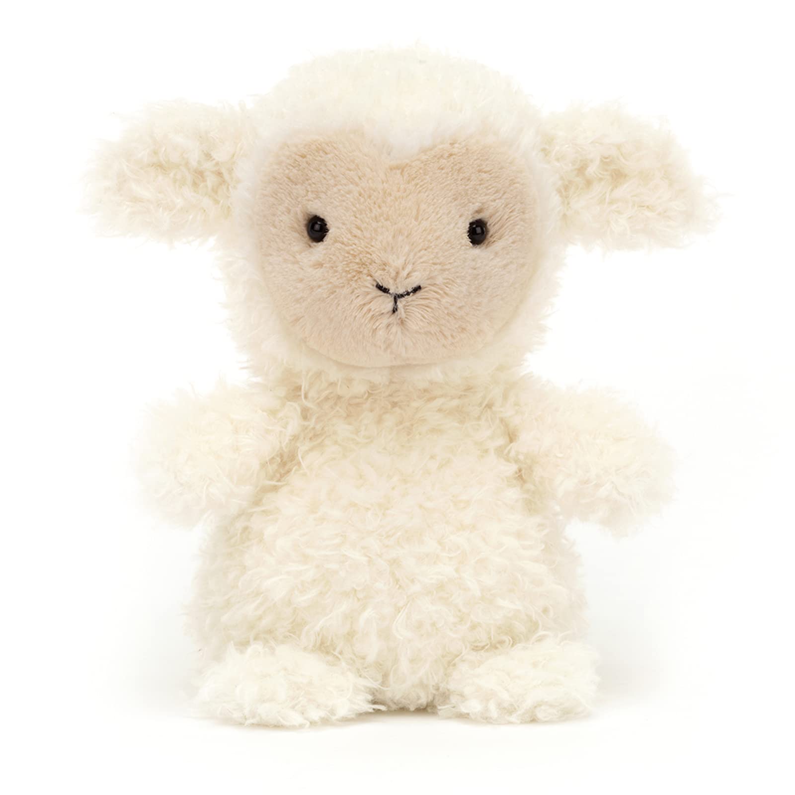 Jellycat Little Lamb cream fur texture feels premium and cozy.