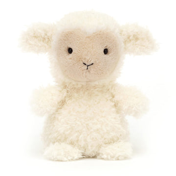 Jellycat Little Lamb cream fur texture feels premium and cozy.