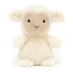 Jellycat Little Lamb cream fur texture feels premium and cozy.