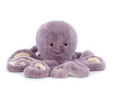 Jellycat Maya Octopus dimensions and sitting height for display.