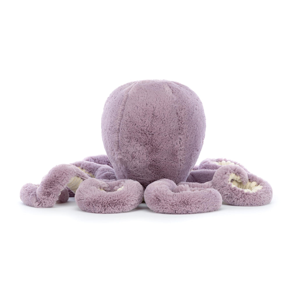 Jellycat Maya Octopus smiling face with a friendly ocean vibe.