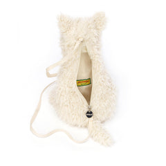 Jellycat Munro Scottie Dog crossbody back pocket, concealed zip for secure small items.