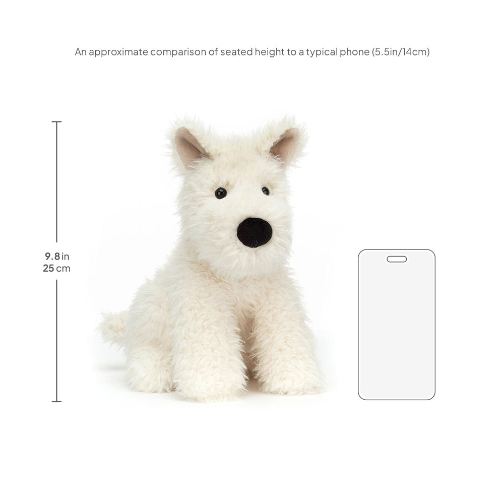 Jellycat Munro Scottie Dog plush gift-ready presentation for dog lovers.