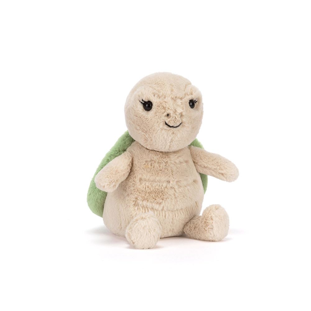 Jellycat Thimble Turtle full view, soft plush friend for imaginative play