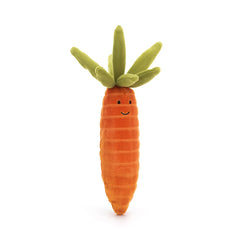 Jellycat Vivacious Carrot plush toy front view for cuddling and imaginative play.