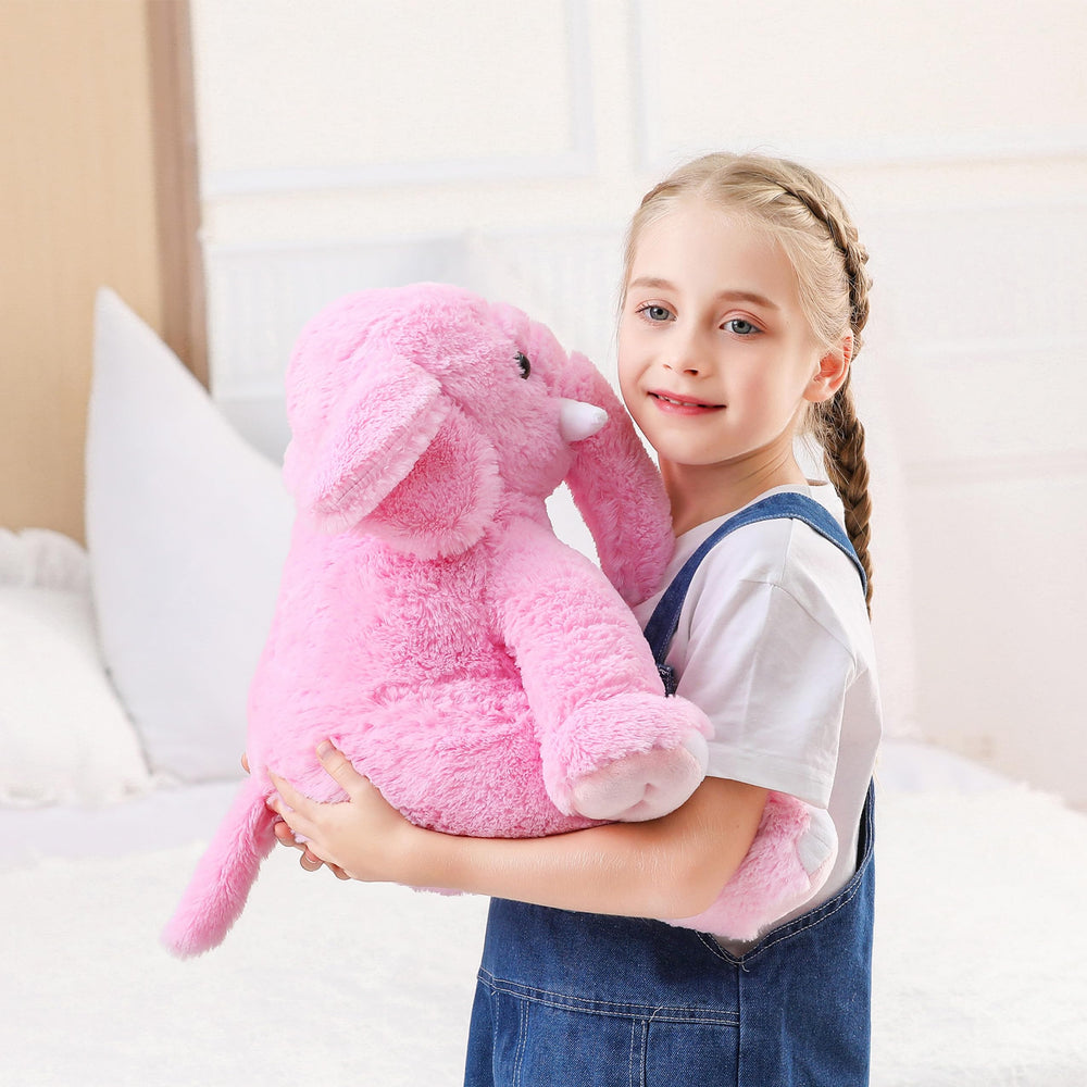 Close-up of JellyMallow elephant weighted plush fabric showing soft texture.