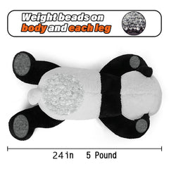 JellyMallow panda 24-inch plush is a comforting bedtime companion for kids and adults