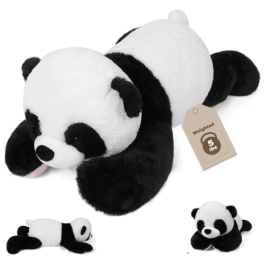 JellyMallow panda weighted plush pillow for cozy hugs and gentle pressure