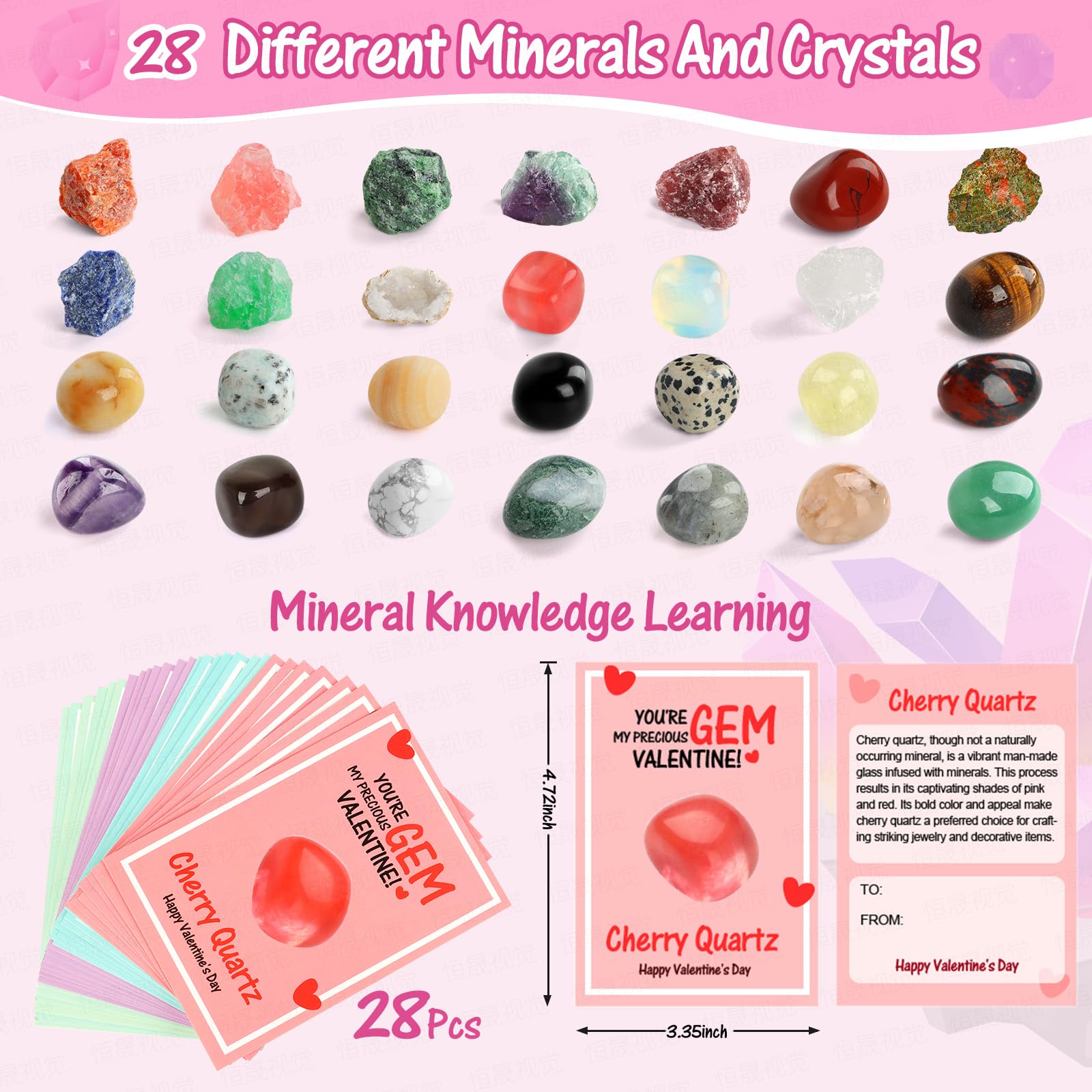 JELMOK bulk set includes 28 mineral stones to boost hands-on learning.