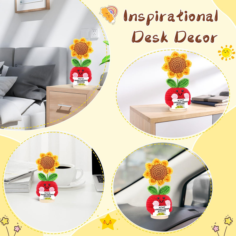 JELUTAR apple-sunflower decor brightening a workspace