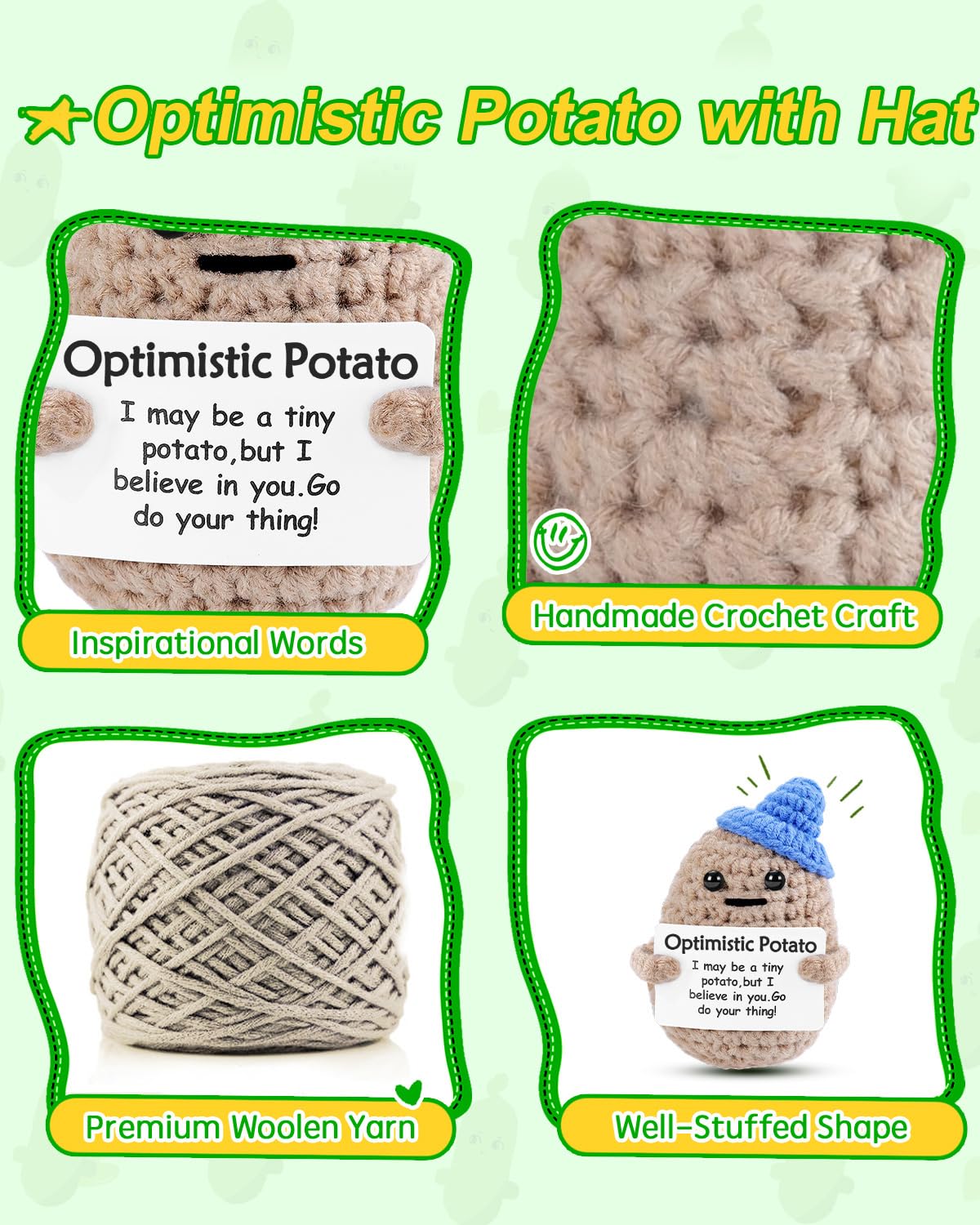 JELUTAR Mini Funny Potato with card, ready to gift and lift spirits.