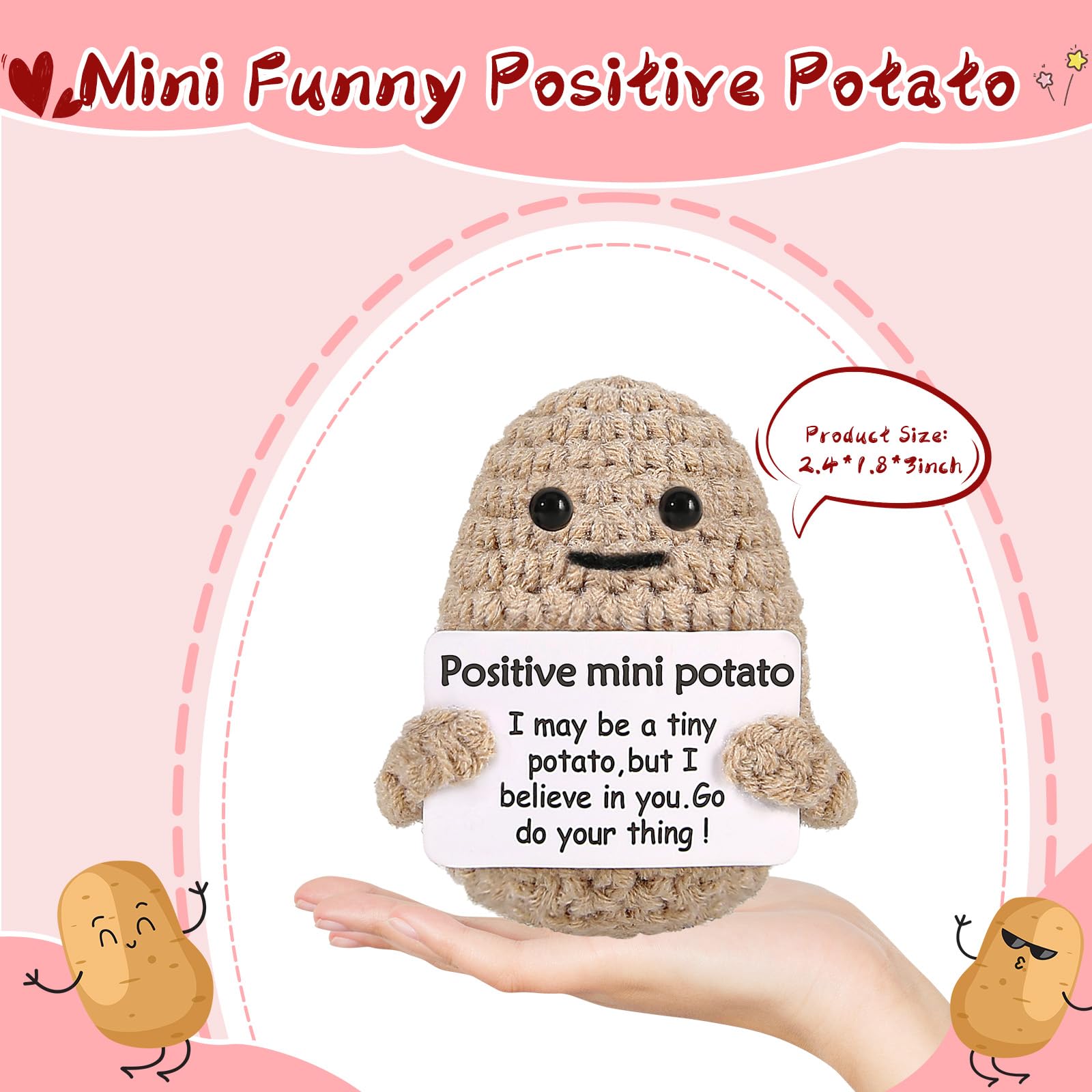 JELUTAR potato with positive card, ideal mood booster for friends.