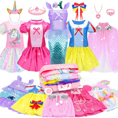 JEMSHE 15-piece princess dress set front view for imaginative dress-up play.