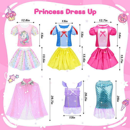 JEMSHE 15-piece princess dress set side view, perfect for party-ready outfits.