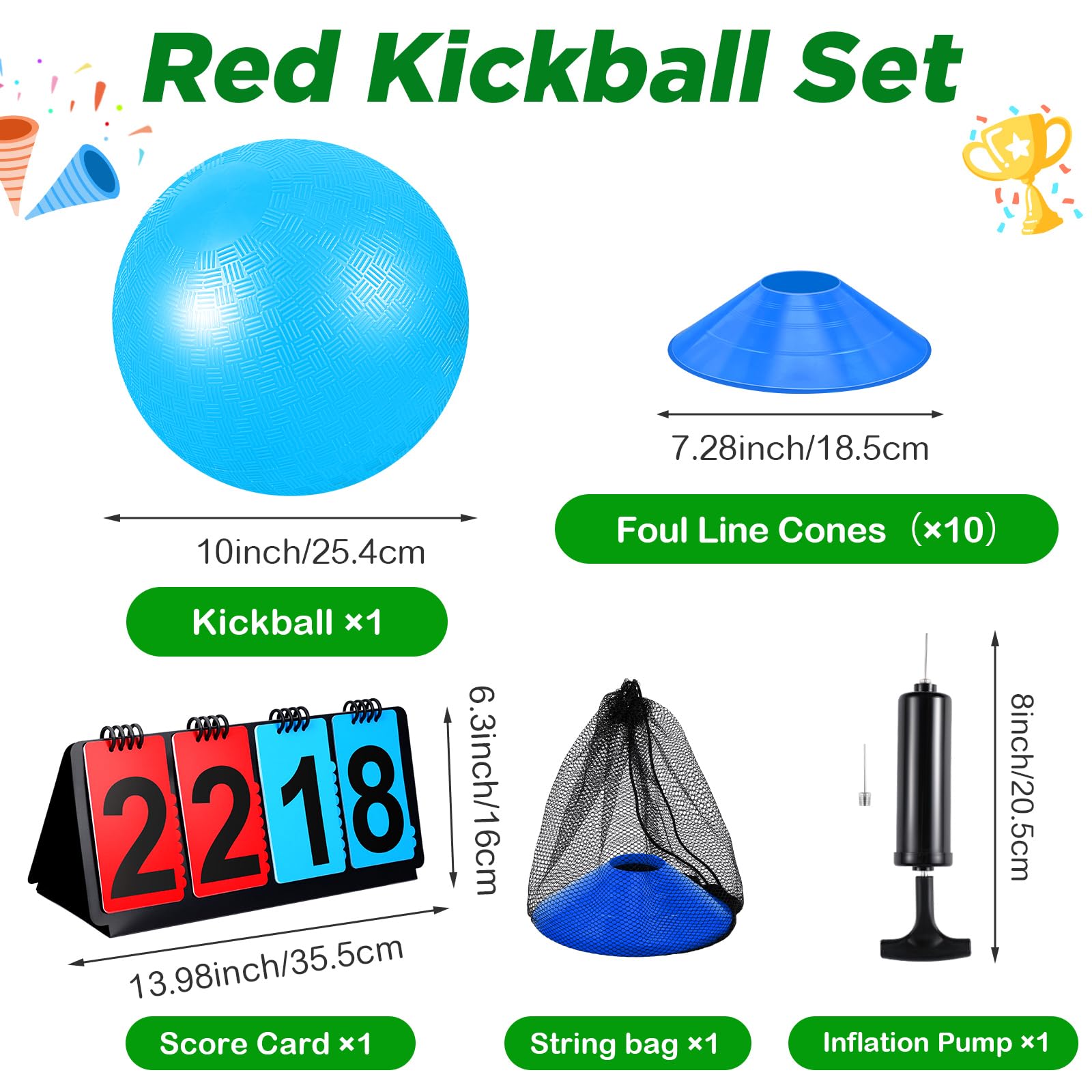 Jenaai ball pump helps maintain proper inflation for consistent kickball games