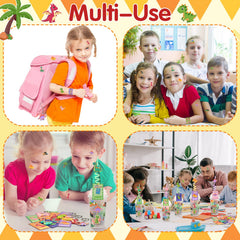 Jenaai dinosaur stickers pack, six designs for decorating goodie bags