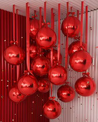 Jenaai giant 22-inch red foil balloon for dramatic ceiling decorations