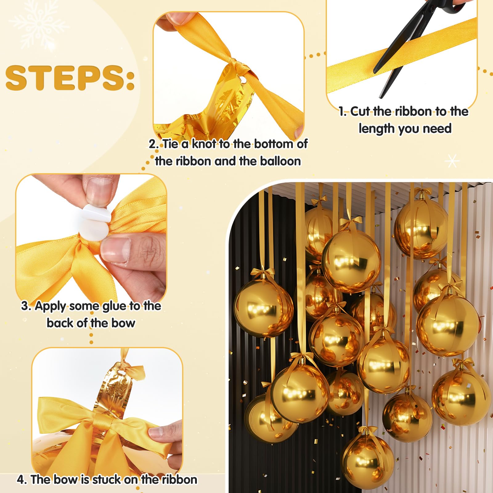 Jenaai 22-inch gold foil balloon ready for dramatic centerpiece.