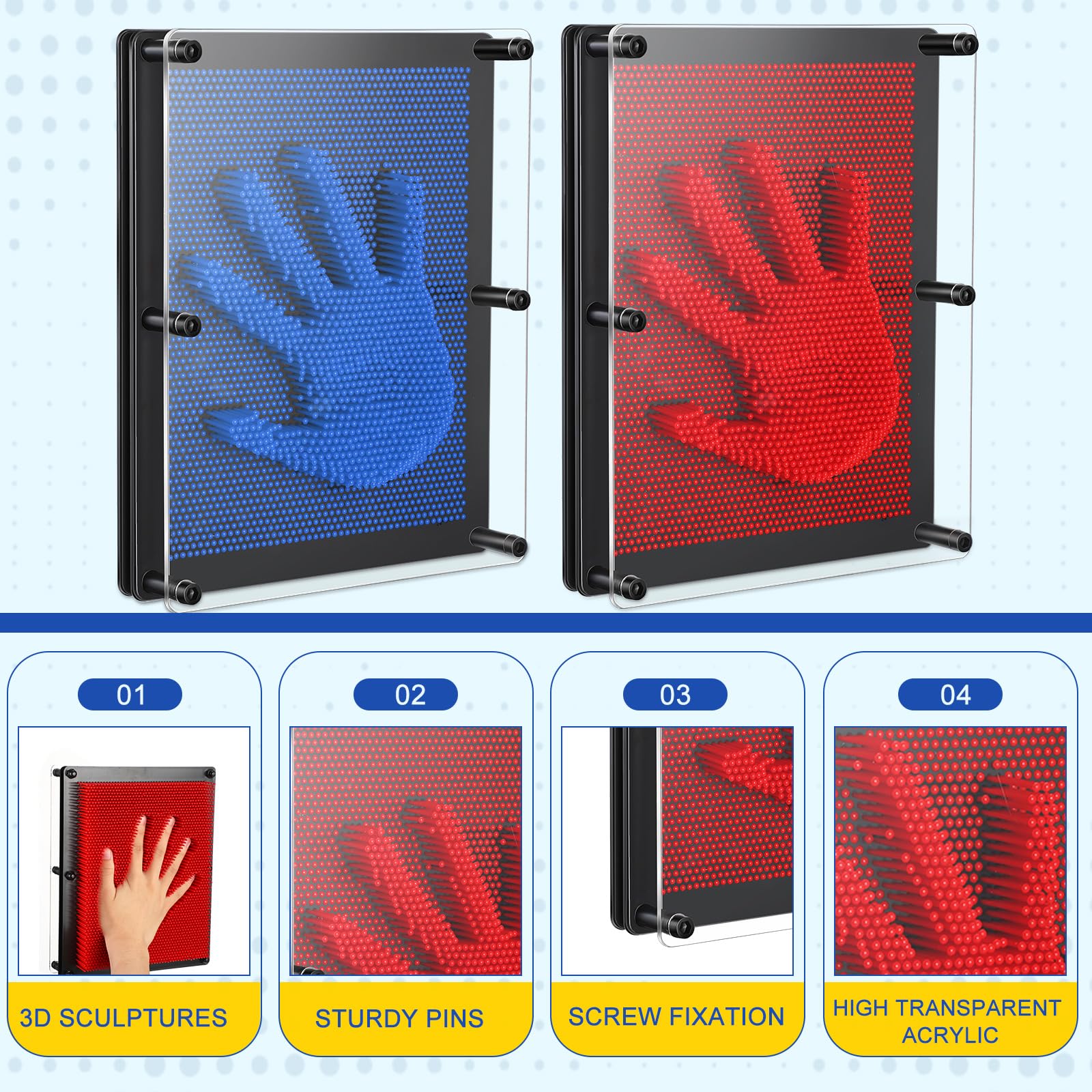 Jenaai large 10-by-8-inch pin art board with ample workspace.