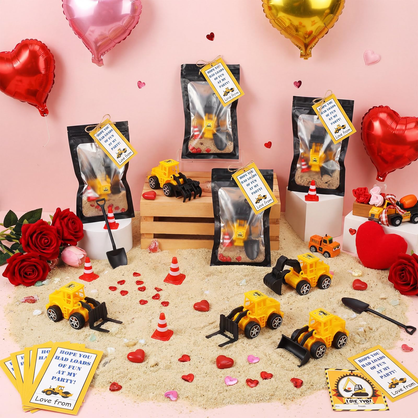 Jenaai red love stones to accent Valentine gift packs and crafts.