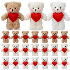 Jenaai valentine teddy bears in a 24-pack, ideal for gifts and party favors.