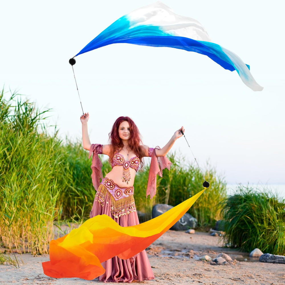 Jenaai vibrant colors silk streamers improve visibility in dim venues.