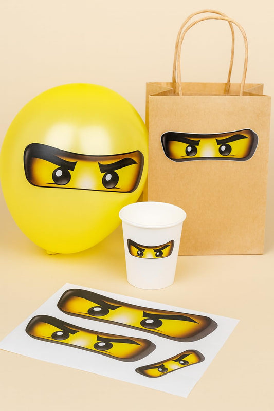 JenJen Tradition ninja eye stickers pack with 24 sheets for bold party decor